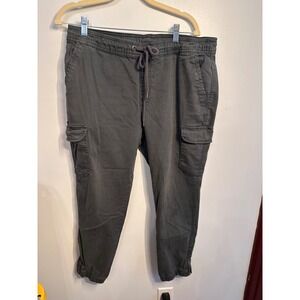 Natural Reflections Gray Cargo Jogger Pants Ankle Zip REPREVE Mens Large L